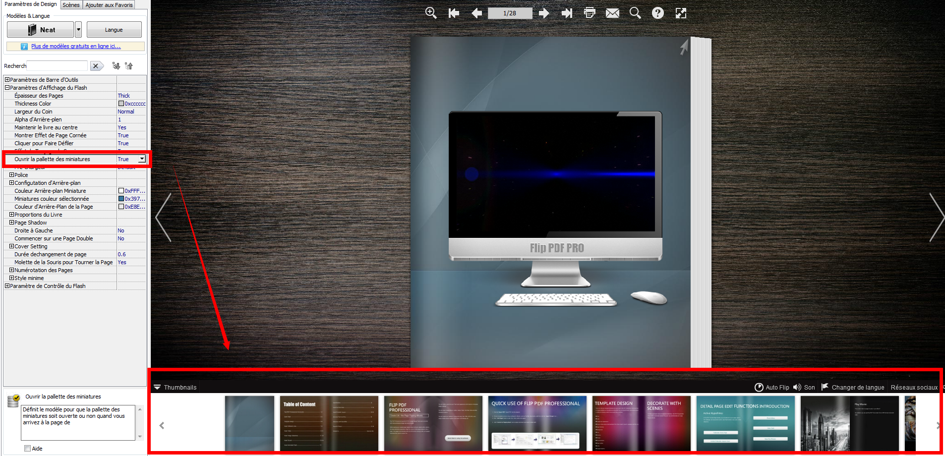 open thumbnail pallet